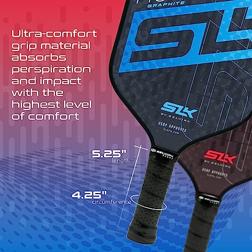 SLK by Selkirk Pickleball Paddles | Featuring a Multilayer Fiberglass and Graphite Pickleball Paddle Face | SX3 Honeycomb Core | Pickleball Rackets Designed in The USA for Traction and Stability