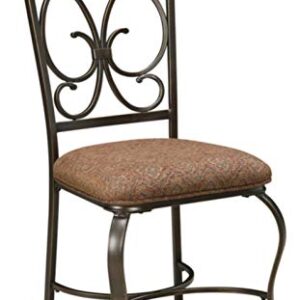 Signature Design by Ashley Glambrey Old World Dining Chair with Cushion, 4 Count,, Brown