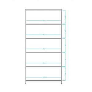 Manhattan Comfort Accentuations Classic Olinda Bookcase 1.0 with 5-Shelves in White