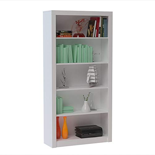 Manhattan Comfort Accentuations Classic Olinda Bookcase 1.0 with 5-Shelves in White