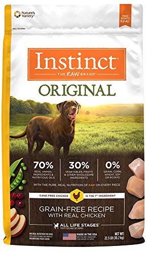 Instinct Grain Free Dry Dog Food, Original Raw Coated Real Chicken Natural High Protein Dog Food, 22.5 lb. Bag