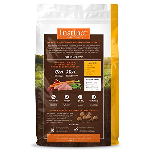 Instinct Grain Free Dry Dog Food, Original Raw Coated Real Chicken Natural High Protein Dog Food, 22.5 lb. Bag