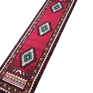 South West Native American Runner Area Rug Red Design D143 (2ft.x7ft.)