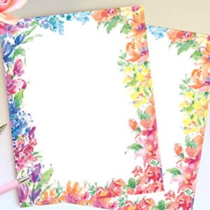 Great Papers! Bright Floral Letterhead, 80 Count, 8.5"x11" (2014333)