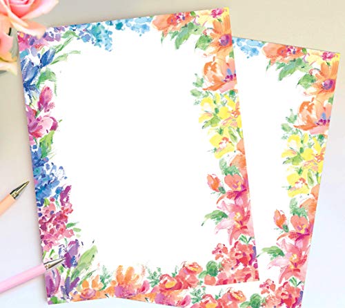 Great Papers! Bright Floral Letterhead, 80 Count, 8.5"x11" (2014333)