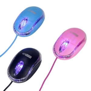 Pink Mini Mouse Computer Mouse Ergonomic Mouse with 1.5M Cable USB Mouse for Laptop PC Desktop mice Compatible with Windows Linux Mac fit for Office Business Home Kids and Lady by SOONGO