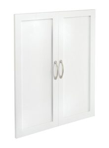 closetmaid suitesymphony wood closet set, add on accessory shaker style, for storage, clothes, units, pure white/satin nickel, 25" door pair