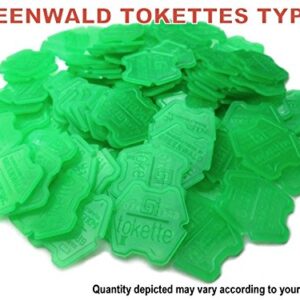 Greenwald 100 Green Tokettes Type 2 (Gi) Laundry Tokens