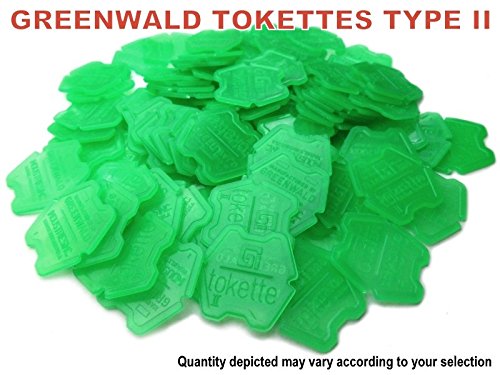 Greenwald 100 Green Tokettes Type 2 (Gi) Laundry Tokens