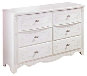 signature design by ashley exquisite children's glam youth 6 drawer dresser, white