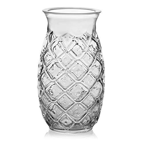 Libbey Tiki Pineapple Glasses, 17-ounce, Set of 4