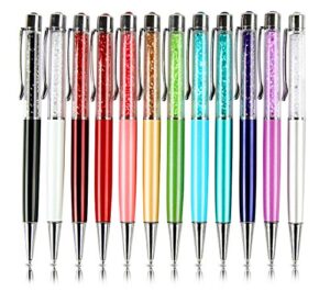 mengran® bling bling slim crystal diamond pens ink ballpoint pens,black ink,(pack of 12)