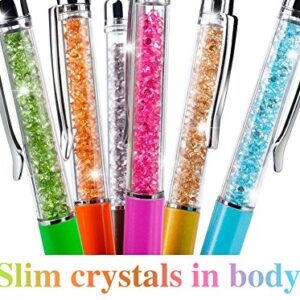 MengRan® Bling Bling Slim Crystal Diamond pens ink Ballpoint Pens,Black ink,(Pack of 12)