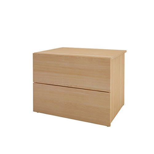 Nexera 2-Drawer Nightstand, Natural Maple