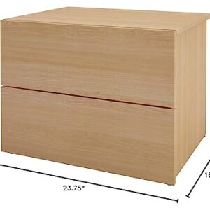 Nexera 2-Drawer Nightstand, Natural Maple