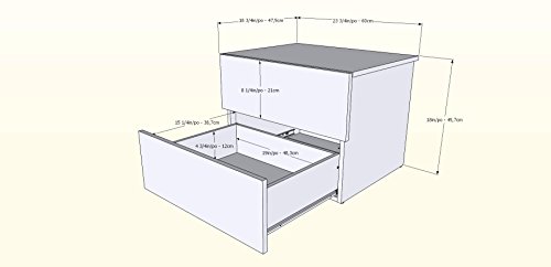 Nexera 2-Drawer Nightstand, Natural Maple