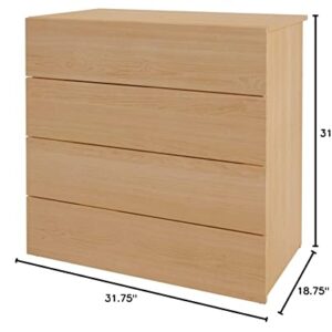 Nexera 4-Drawer Chest, Natural Maple