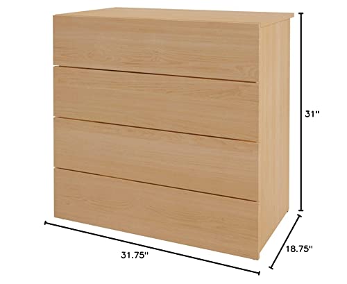 Nexera 4-Drawer Chest, Natural Maple