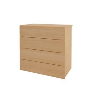 nexera 4-drawer chest, natural maple