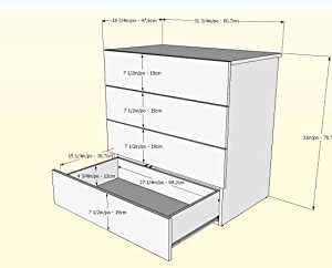 Nexera 4-Drawer Chest, Natural Maple