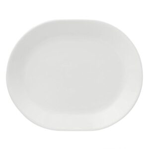corelle livingware 12-1/4-inch tempered glass serving platter, winter frost white (winter frost white x2)