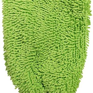 Detailer's Preference Reversible Wash and Scour Mitt – Cross Weave & Chenille Microfiber Washing Mitten for Car Cleaning, Lime Green