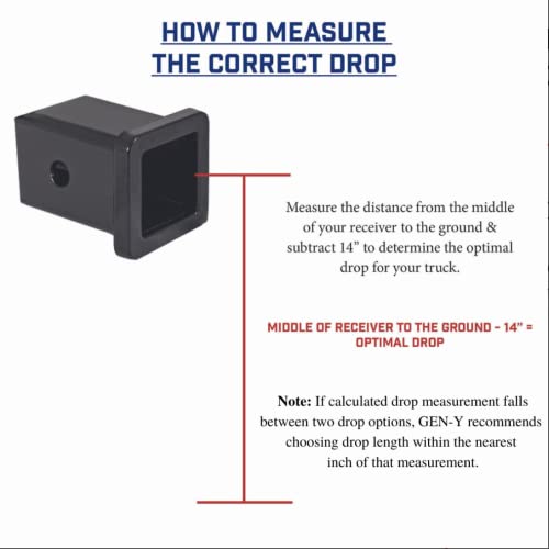 GEN-Y GH-1326 The BOSS Torsion-Flex Adjustable 12" Drop Hitch with GH-061 Dual-Ball, GH-062 Pintle Lock for 2.5" Receiver - 21,000 LB Towing Capacity - 2,400 LB Tongue Weight