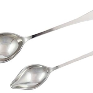 Zoie + Chloe Stainless Steel Saucier Drizzle Spoon with Tapered Spout - Set of 2