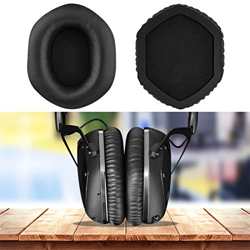 Geekria QuickFit Replacement Ear Pads for V-Moda Crossfade Wireless, M-100, LP, LP2 Headphones Ear Cushions, Headset Earpads, Ear Cups Cover Repair Parts (Black)