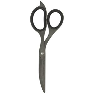 nakabayashi stationery hikigiri slim scissors for delicate cutting (dark gray)