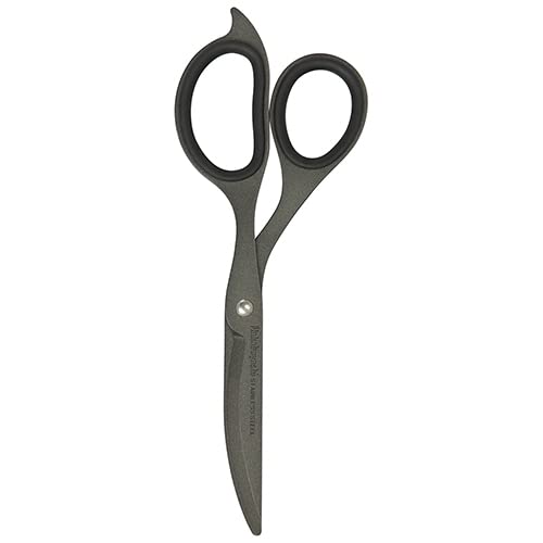 NAKABAYASHI Stationery Hikigiri Slim Scissors for Delicate Cutting (Dark Gray)