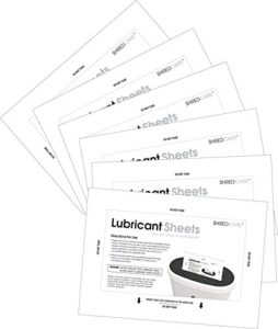 shredcare paper shredder lubricant sheets scls6 (pack of 6) 8.5" x 6"