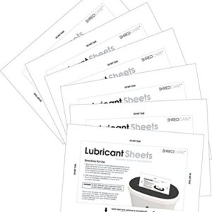 Shredcare Paper Shredder Lubricant Sheets SCLS6 (Pack of 6) 8.5" x 6"