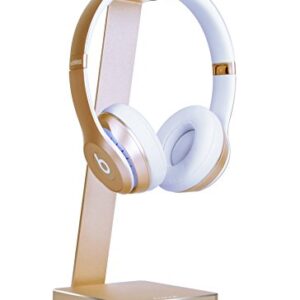 LUXA2 E-One Gold Solid-Metal Aluminum Universal Gaming Headphone Stand/Hanger/Holder for Headsets Display HO-HDP-ALE1GD-00