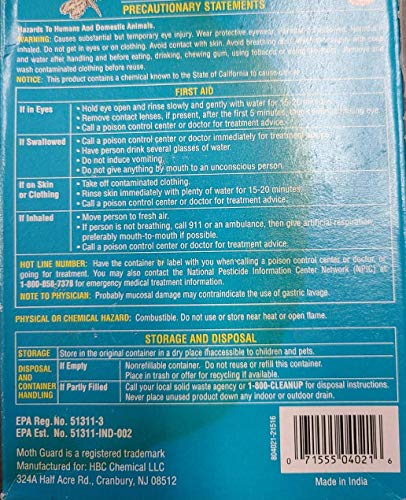 Supply Guru MothGuard 3 Pack of 5 oz Old Fashioned Original Moth Balls Repellent Closet Clothes Protector, No Clinging Odor, Kills Clothes Moths, Eggs, Larvae, and Carpet Beetles (3-Pack of 5 oz)