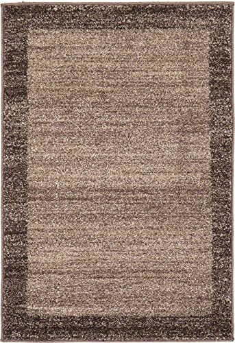 Unique Loom Del Mar Collection Area Rug - Abigail (2' 2" x 3' 1" Rectangle, Light Brown/ Beige)