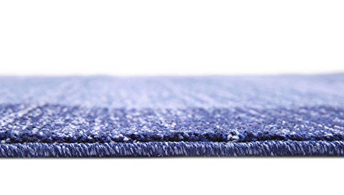 Unique Loom Del Mar Collection Area Rug - Abigail (7' 10" Square, Navy Blue/ Blue)