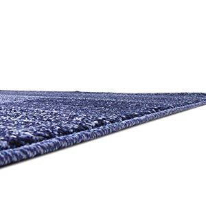 Unique Loom Del Mar Collection Area Rug - Abigail (7' 10" Square, Navy Blue/ Blue)