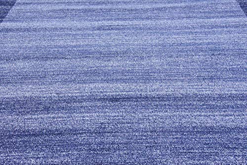 Unique Loom Del Mar Collection Area Rug - Abigail (7' 10" Square, Navy Blue/ Blue)