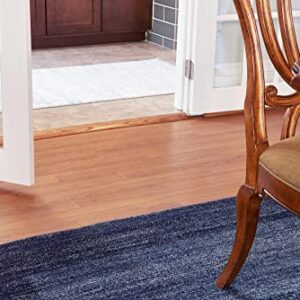 Unique Loom Del Mar Collection Area Rug - Abigail (7' 10" Square, Navy Blue/ Blue)