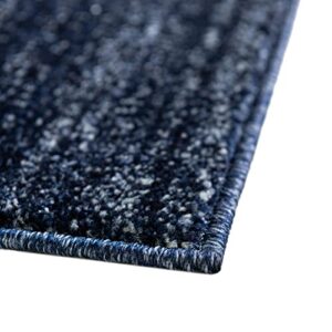 Unique Loom Del Mar Collection Area Rug - Abigail (7' 10" Square, Navy Blue/ Blue)