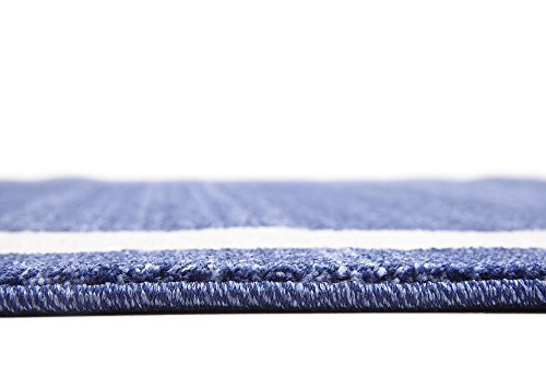 Unique Loom Del Mar Collection Area Rug - Maria (7' 1" x 10' Rectangle, Navy Blue/ Ivory)