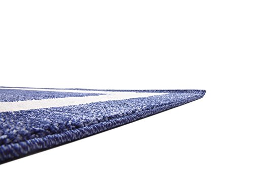 Unique Loom Del Mar Collection Area Rug - Maria (7' 1" x 10' Rectangle, Navy Blue/ Ivory)