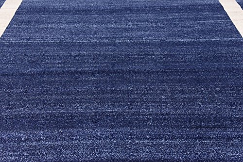 Unique Loom Del Mar Collection Area Rug - Maria (7' 1" x 10' Rectangle, Navy Blue/ Ivory)