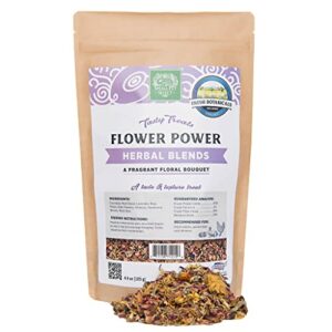 small pet select - flower power herbal blend, a natural herbal treat for rabbits and guinea pigs, 4.4oz