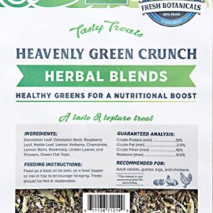 Small Pet Select - Heavenly Green Crunch Herbal Blend, a Natural Herbal Treat for Rabbits and Guinea Pigs, 4.4oz