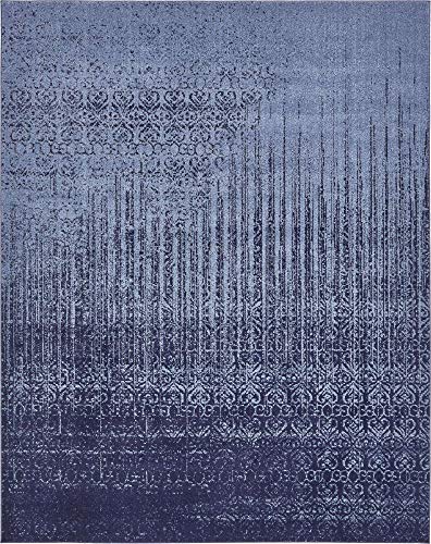 Unique Loom Del Mar Collection Area Rug - Jennifer (7' 10" x 10' Rectangle, Blue/ Navy Blue)