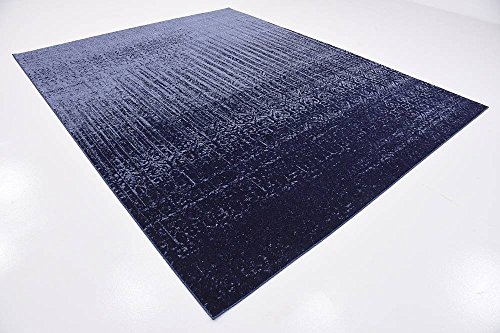 Unique Loom Del Mar Collection Area Rug - Jennifer (7' 10" x 10' Rectangle, Blue/ Navy Blue)