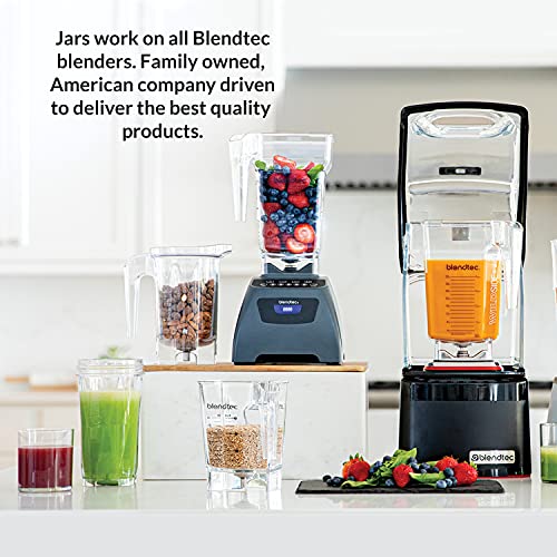 Blendtec Classic 575 Blender wtih WildSide+ Jar (96 oz) and Spoonula Spatula Bundle, Professional-Grade Power, Self-Cleaning, 4 Pre-Programmed Cycles, 5-Speeds, White