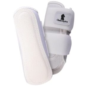 classic equine airwave classic front splint boots, white, medium